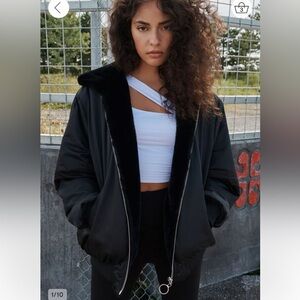 Garage: Black Reversible Bomber